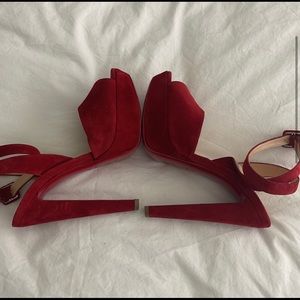 Christian Louboutin (Fits US 7) sandals red. Basically brand new. No box.